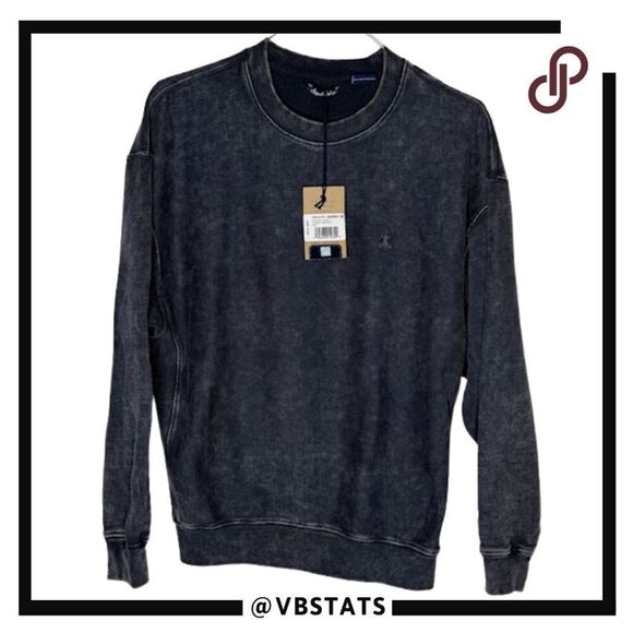 Chubbies Men's Black to Basic Crewneck Sweatshirt Charcoal Size Small NWT - Picture 4 of 15